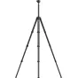 Peak Design Pro Tripod juodas - tvirtas 4 dalių anglies pluošto statyvinė su CNC apdirbtomis aliuminio kojomis ir greitai atlenkama plokšte profesionaliam fotografavimui ir vaizdo kūrimui