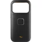 Peak Design GNAR iPhone 17 Pro dėklas - tvirtas juodos polikarbonato telefonų dėklas su TPU buferiu, deimantine tekstūra ir nuimamu USB-C kištuku, skirtu lauko apsaugai