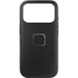 Peak Design Everyday Fabric dėklas Apple iPhone 17 Pro anglies spalvos - plonas 2.4 mm profilio su SlimLink magnetiniais jungtimis, suderinamas su Peak Design priedais