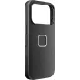 Peak Design iPhone 17 Pro Everyday Fabric Case - plonas juodos medžiagos dėklas su SlimLink magnetiniu tvirtinimo mechanizmu