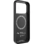 Peak Design Everyday Fabric Case iPhone 17 Pro - plonas juodos spalvos šoninis vaizdas su SlimLink magnetine technologija ir guminiu buferiu apsauga