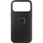 Peak Design iPhone 17 Pro Max Everyday Fabric Case - plonas 2,4 mm juodo spalvos audeklinis apvalkalas su SlimLink magnetiniu užraktu, derinantis su MagSafe ir Peak Design mobiliais priedais