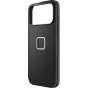 Peak Design iPhone 17 Pro Max Everyday Fabric case - plonas, juodos nailono audeklo apvalkalas su SlimLink magnetiniu užrakintu ir guminiu bumper apsauga