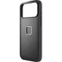 Peak Design Everyday Fabric dėklas Apple iPhone 17 Pro Max - plonas juodas apsauginis dėklas su SlimLink magnetine tvirtinimo technologija, suderinamas su MagSafe, su guminiu buferiu kritimo apsaugai