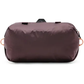 Peak Design Shoe Pouch eclipse bordo spalvos vandeniui atspari pakuotė su UltraZip užtrauktuku, vaizdas iš nugaros