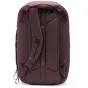 Peak Design kelioninis krepšys 30L Eclipse burgundo spalva: atgalinė pusė su vandeniui nepralaidžiu dugnu, sustiprintomis rankenomis ir vagystės apsaugos užtrauktuku saugiam keliaujant ir kasdieniam naudojimui