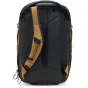 Peak Design kelionių krepšys 30L šerninės spalvos, atgalinė pusė su išplėstinu UltraZip prieiga ir tvirtu Coyote X-Pac audiniu