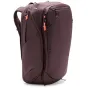 Peak Design Travel Backpack 45L Eclipse priekio vaizdas su išplečiamomis šoninėmis kišenėmis ir dvigubomis užtrauktukų juostomis patogiam organizavimui.
