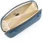 Peak Design Tech Pouch Small jūros mėlynoje spalvoje: atidarytas vaizdas į vidų su 12 origami stiliaus kišenių ir elastinėmis priedų kilpomis.