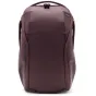 Peak Design Everyday Backpack Zip V2 20L burgundinis, priekis su atspariu 400D perdirbtu nailonu ir dvi šoninės kišenės