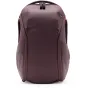 Peak Design Everyday Backpack Zip V2 15L burgundinis priekis, pagamintas iš orui atsparaus 400D perdirbto nailono ir su dviem šoninėmis kišenėmis