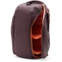 Peak Design Everyday Backpack Zip V2 15L eclipse spalvos su atidarytu priekiu, rodantis vidaus organizaciją ir vandeniui atsparius skyrius