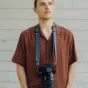 Peak Design Slide Lite Ocean spalvos fotografijos juosta su Anchor Link sistema, nešama kaip petinė ir kaklinė juosta, tinkama Fujifilm be veidrodinėms kameroms