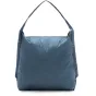 Peak Design Packable Tote vandenyno mėlynos spalvos, atgalinė pusė su užtrauktuku ir paminkštinta petine, kompaktus ir tvirtus kelionės reikmenys