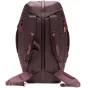 Peak Design Travel Duffelpack 65L matomas iš nugaros, su išsiplėtimu, pagalvintais peties ir juosmens diržais bei vandeniui atspariu pagrindiniu užtrauktuku.