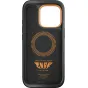 Peak Design GNAR iPhone 16 Pro dėklas - tvirtas juodos polikarbonato dėklas su ugnies logotipu, išimamu USB-C kištuku ir lengva apsauga nuotykiams