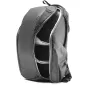 Peak Design Everyday Backpack Zip V2 20L atvira nuotrauka su FlexFold skirstytuvais ir vandeniui atspariais vidiniais kišenėmis, idealiai tinka organizuotam miesto ir fotografijos įrangos laikymui