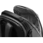 Peak Design Everyday Backpack Zip V2 20L juodas – artimas nuotrauka iš tvirto, oro sąlygoms atsparaus audinio ir sustiprintos 270 laipsnių apvyniojančios užtrauktuko