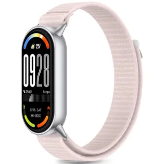 Tech-Protect watch strap Nylon Stripe Xiaomi Smart Band 8/9/10, pink/grey Tech-Protect watch strap Nylon Stripe Xiaomi Smart Band 8/9/10, pink/grey