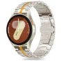 Tech-Protect nerūdijančio plieno laikrodžio dirželis su oranžiniais akcentais Samsung Galaxy Watch4/5/5 Pro/6/7/FE - elegantiškas 20 mm universalus dydis