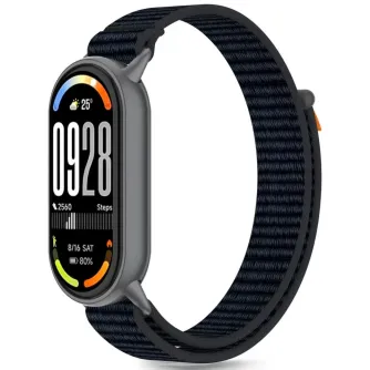 Tech-Protect watch strap Nylon Stripe Xiaomi Smart Band 8/9/10, black/orange Tech-Protect watch strap Nylon Stripe Xiaomi Smart Band 8/9/10, black/orange