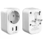 Tech-Protect travel adapter TA100 UK-EU, white