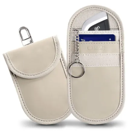 Tech-Protect car key pouch RFID Signal Blocker KLR100, beige