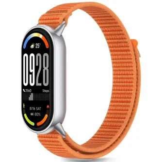 Tech-Protect watch strap Nylon Stripe Xiaomi Smart Band 8/9/10, orange/grey Tech-Protect watch strap Nylon Stripe Xiaomi Smart Band 8/9/10, orange/grey