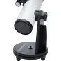 Celestron Cometron FirstScope 76mm stalo tipo teleskopas su juodu pagrindu ir ieškikliu, patogus pradedantiesiems stebėti dangaus kūnus.