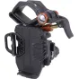 Celestron NexYZ 3 smartphone adapteris su trimis ašimis reguliuojamais rankenėlėmis, paminkštinta okuliaro spaustuku su oranžiniu akcentu ir spyruokliniu mechanizmu okuliarams tvirtinti.