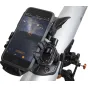 Celestron StarSense Explorer LT80AZ teleskopas su įmontuotu telefonu, rodančiu žvaigždžių žemėlapių programėlę, kuri nurodo kryptį į Jupiterį su tiksliu padėties nustatymo technologija.