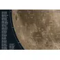 Celestron Mėnulio žemėlapis nuo Ralph Aeschliman su detalizuotais krateriais, jūromis ir koordinatų tinklu teleskopams