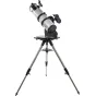 Celestron StarSense Explorer stalo Dobsoniano teleskopas ant reguliuojamo aukščio trikožiu su įmontuota priedų lėkšte ir visiškai išskleistomis kojomis stabiliam žvaigždžių stebėjimui