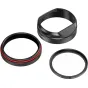 SmallRig 5850 UV filtrų komplektas Fujifilm X100VI/X100V su CNC apdirbtu objektyvo skydeliu, 49 mm optiniu stiklo filtru ir juodu adapteriu