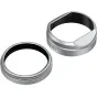 SmallRig 5849 sidabrinė objektyvo dangtelė Fujifilm X100VI/X100V su 49 mm filtrų adapteriu, lengvas aliuminio korpusas, juodas matinio vidinio dangalo konstrukcija, kad sumažintų atspindžius