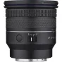 Samyang AF 14-24mm F2.8 L-mount zoom objektyvas užpakalinė dalis su AF/MF perjungimu ir orų atsparumu, tinkama platiems kampams ir architektūros fotografijai