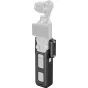 SmallRig 6006 dėžė DJI Osmo Pocket 4/3 su NATO šliuzais ir baterijos rankena, priekio ir šono vaizdas, rodantis papildomų prietaisų montavimo galimybes