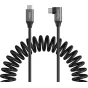SmallRig 5730 USB-C suktinis kabelių komplektas su tiesiu ir kampiniu jungtimis, 240W greitosios įkrovos palaikymas, tvirta TPU suktinės konstrukcija