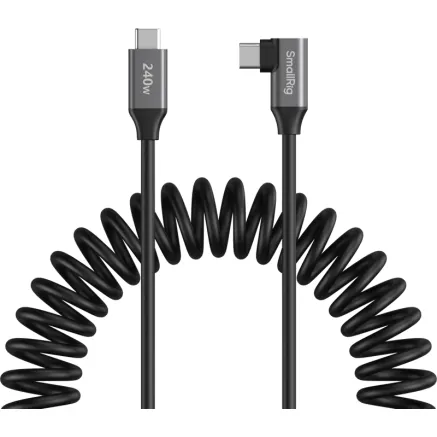 SmallRig 5730 USB-C Coiled Data Cable Straight to Angled