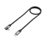 SmallRig 5732 USB-C į USB-C kabelis 100 cm, 40 Gbps duomenų perdavimas, greita 240 W įkrova, 8K vaizdo palaikymas, lankstus silikono dizainas su kampiniu jungikliu