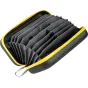 NiSi Filter Pouch Caddy MAX atidarytas vaizdas su mikrofibriniais skyriais, skirtais saugiai saugoti iki 13 filtrų, įskaitant CPL, ND ir JetMag Pro magnetinius filtrus iki 95MAG dydžio