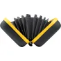 NiSi Filter Pouch Caddy MAX atviras vaizdas su mikrošeriais išklotais skyreliais 95 mm filtrams ir JetMag Pro magnetiniams filtrams