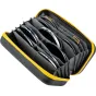 NiSi Filter Pouch Caddy MAX su mikrošereliniais skyliukais, talpinantis iki 13 filtrų, įskaitant CPL, ND, magnetinius JetMag Pro filtrus ir adapterinius žiedus, rodantis akordeono tipo organizaciją ir atsparią nailoninės konstru
