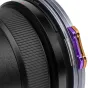 NiSi JetMag Pro 82 Star Soft filtras su purpuriniu ir auksiniu magnetiniu užtvirtinimu, su briaunota paviršiumi ir plonu aliuminio rėmu profesionaliai astrofotografijai.
