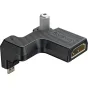 SmallRig 5907 HDMI adapteris Nikon ZR kamerai: Type D į Type A pervadikas su tvirtu montavimo varžtu ir silikono padu stabiliam jungimui