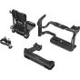 SmallRig HawkLock greito atlaisvinimo kameros rėmelio komplektas su V-mount baterijos plokšte, viršutine rankena, kabelio užtvankos sistema, šonine priedų geležte ir moduliniais komponentais išdėstytais atskirai