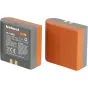 HÄHNEL Extreme baterija HLX-MD1 MODUS 600RT šviesos prietaisui su aukšta talpa 2000 mAh Li-ion elementu, priekinis ir galinis vaizdas