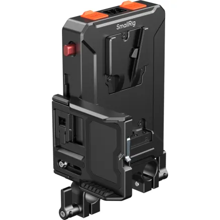 SmallRig 5881 Intelligent V-Mount Battery Adapter Plate with 15mm Dual Rod Clamp