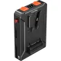 SmallRig 5653 inteligentus V-Mount baterijos adapteris su skaitmeniniu ekranu, numeruotais įvesties indikatoriais ir USB-C prievadu profesionaliam vaizdo įrenginiams
