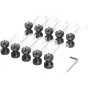 SmallRig 6527 kablių tvirtinimo komplektas (10 dalių) su elastinėmis silikoninėmis juostomis ir 1/4-20 sriegiais profesionaliam kabelių valdymui